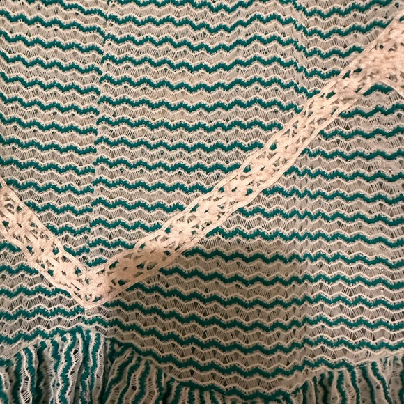 Free People Mint + Lace Tank Top Ruffle Shirt - Picture 4 of 4